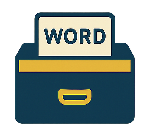 Icon representing a vocabulary bank