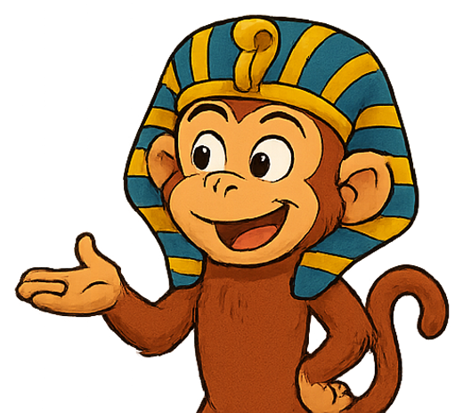 Scribbles the monkey mascot looking persuasive
