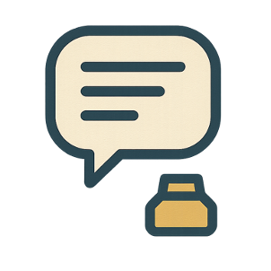 Icon representing discursive writing